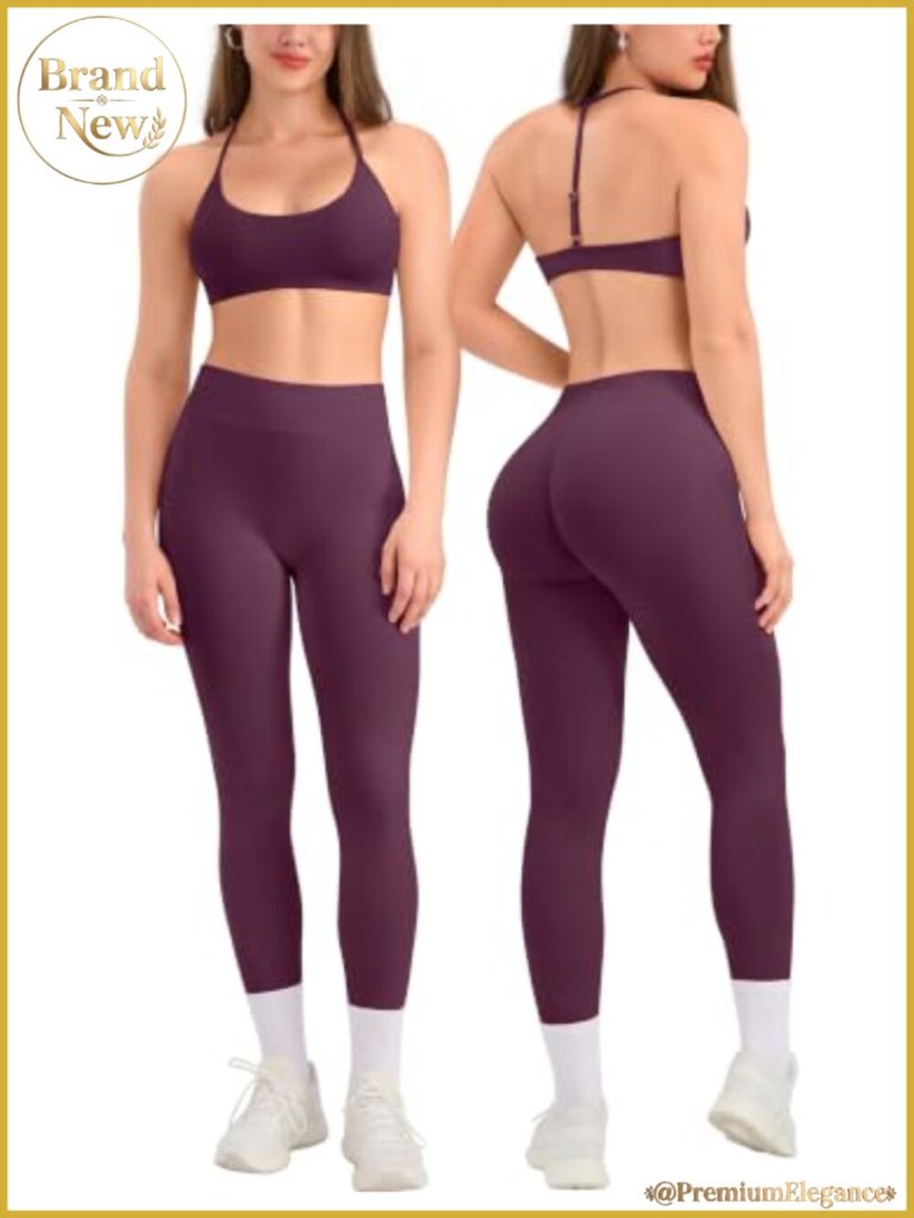 Women's Seamless Workout Set Padded Sports Bra & Yoga Leggings